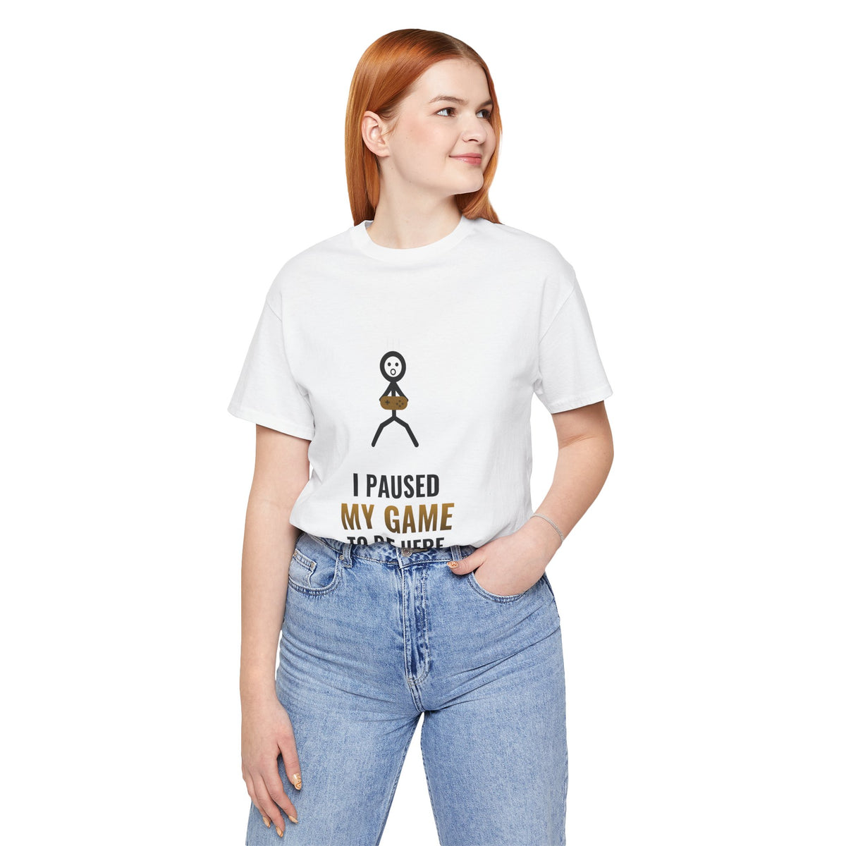 I Paused My Game To Be Here Illustrated Tee