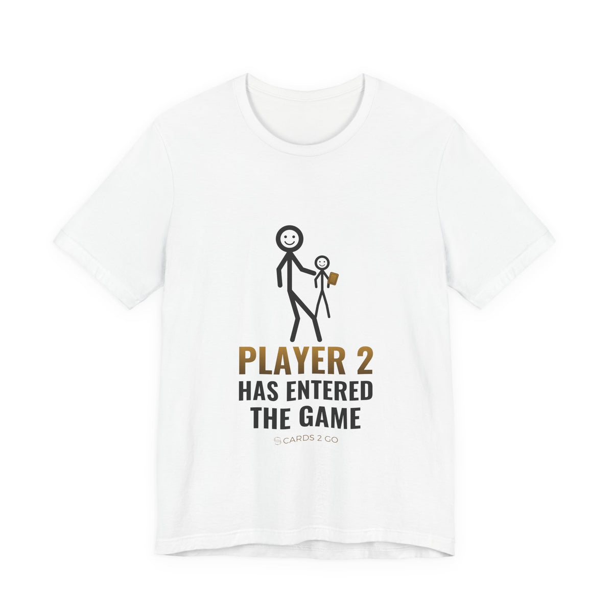 Player 2 Has Entered The Game Illustrated Tee – funny video game t-shirt by Cards2Go