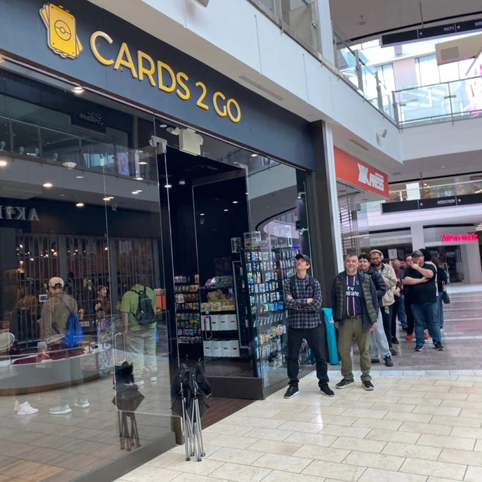 Release day line at Cards2Go Freehold Raceway Mall in Freehold, NJ